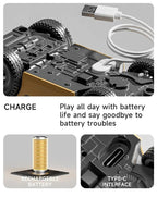 GIVBRO 1/64 RC Crane Truck work Toy - 6 Channel 2 Mode Mini Remote Control Construction Vehicle, Rechargeable, 2-in-1 Lift & Grab Arm for Kids & Adults Party Play