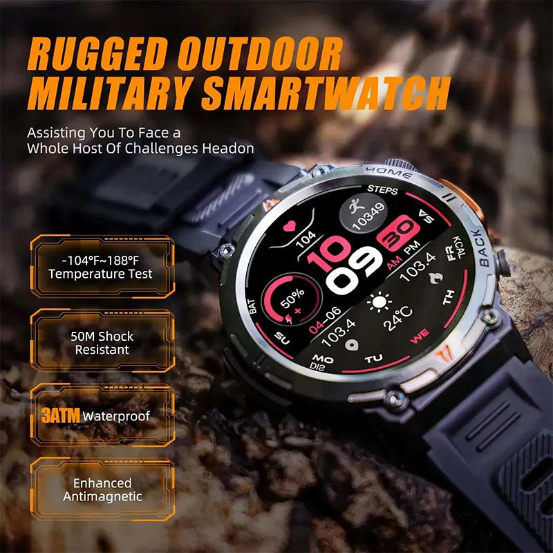 G-OUSSVE Smart Military Watch 3ATM Waterproof 2024 Design