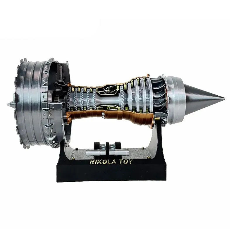 Jet Turbofan Engine Model: Infinite Speed Adjustment + Tail Flame Lighting Effects, Creative Desktop Ornament, An Ideal Gift