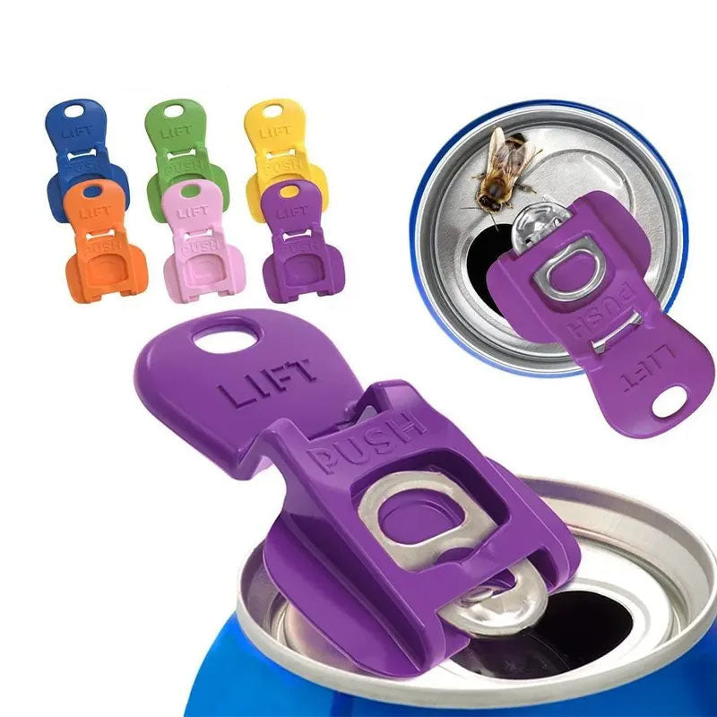 G-OUSSVE Colorful Can Opener Set Grub Beverage Barricade - Drink Protector, Shields Soda/Beer from Bugs & Dust, Ideal for Parties, BBQ, Beach Kitchen Utensils
