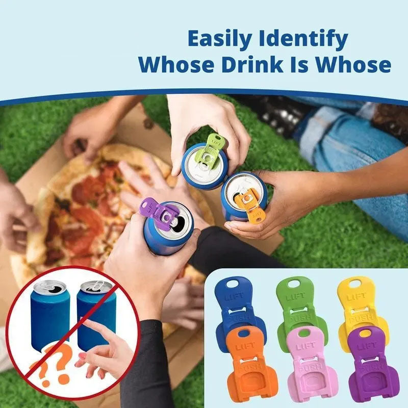 Colorful Can Opener Set Grub Beverage Barricade - Drink Protector, Shields Soda/Beer from Bugs & Dust, Ideal for Parties, BBQ, Beach Kitchen Utensils