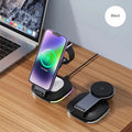 GIVBRO 3 in 1 iPhone Charging Station, MagSafe-Compatible Wireless Charger Stand Foldable Charger for iPhone 15/14, AirPods, Apple Watch