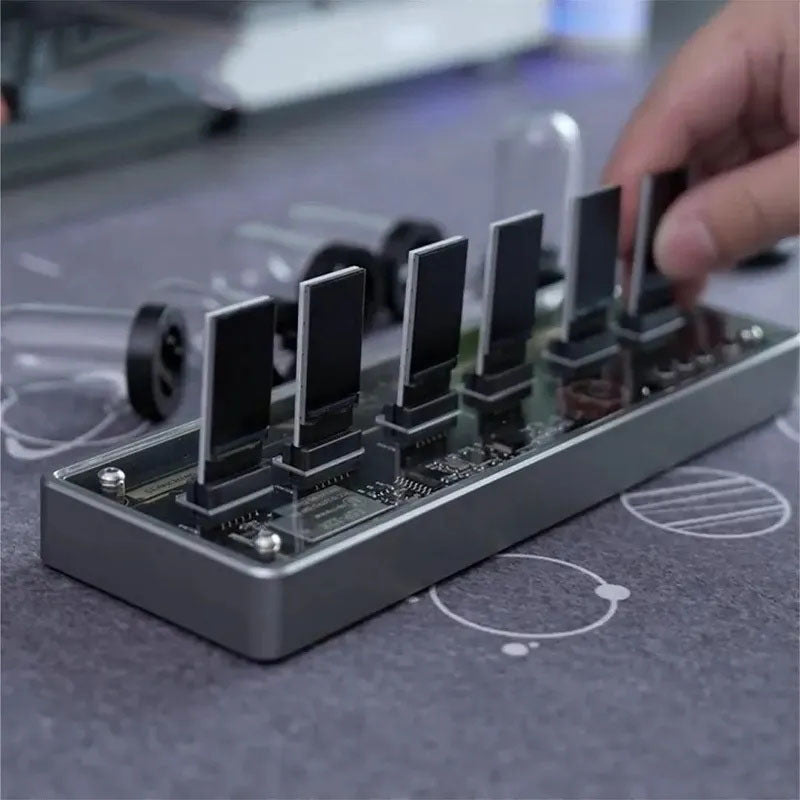 ISP color screen desktop clock, Huiguang tube desktop alarm clock, desktop creative decoration