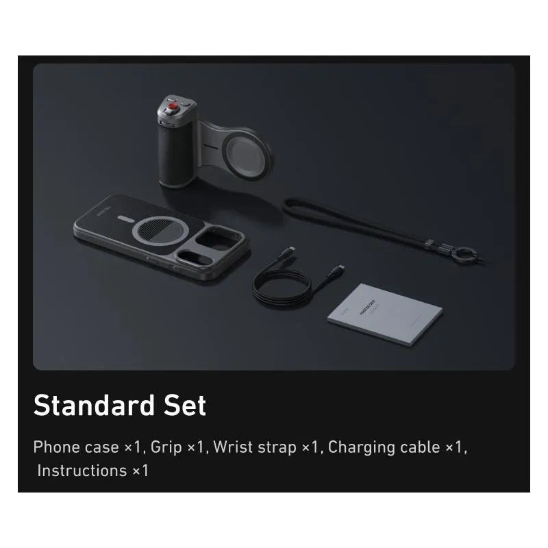 Retro Leather Master Grip Camera Handle for iPhone 17 Pro Max/Pro – Pro Filmmaking Kit with Graphene Cooling Phone Case, Mag Safe Wireless Charging, Shutter & Dial Controls, Tripod, Magnetic Filter, iPhone 17 Accessories for Vlog, Selfie, Video