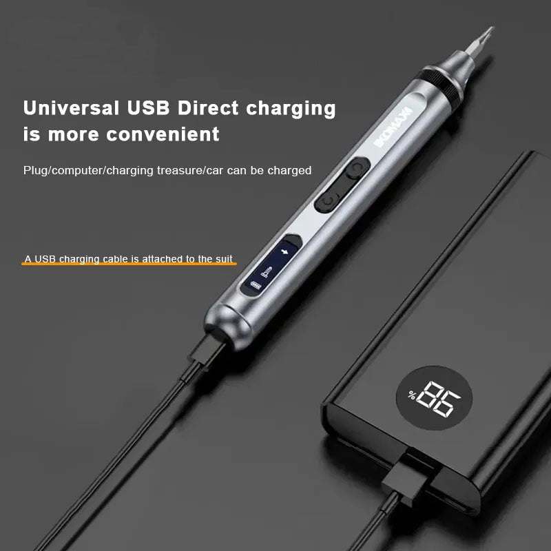 G-OUSSVE Mini Electric Screwdriver, Electric Screwdriver, Automatic Precision Screwdriver, Household Charging Driver, Mobile Phone Maintenance Tool Set