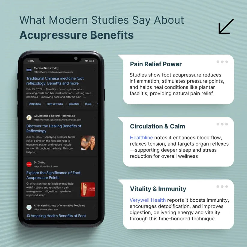 Revitalizing Acupressure Foot Matactivates pressure points to relieve tension,boost circulation, and energize your body-juststand or step for a few minutes daily