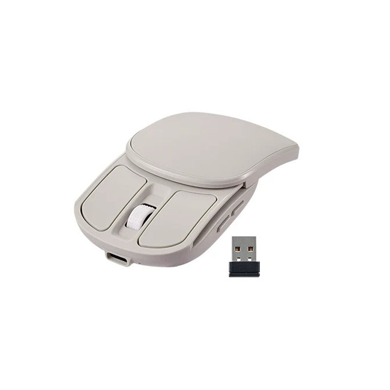 G-OUSSVE Rechargeable Sliding Wireless Mouse – Compact Portable Mouse with Silent Clicks, USB-C Charging & 2.4GHz Wireless